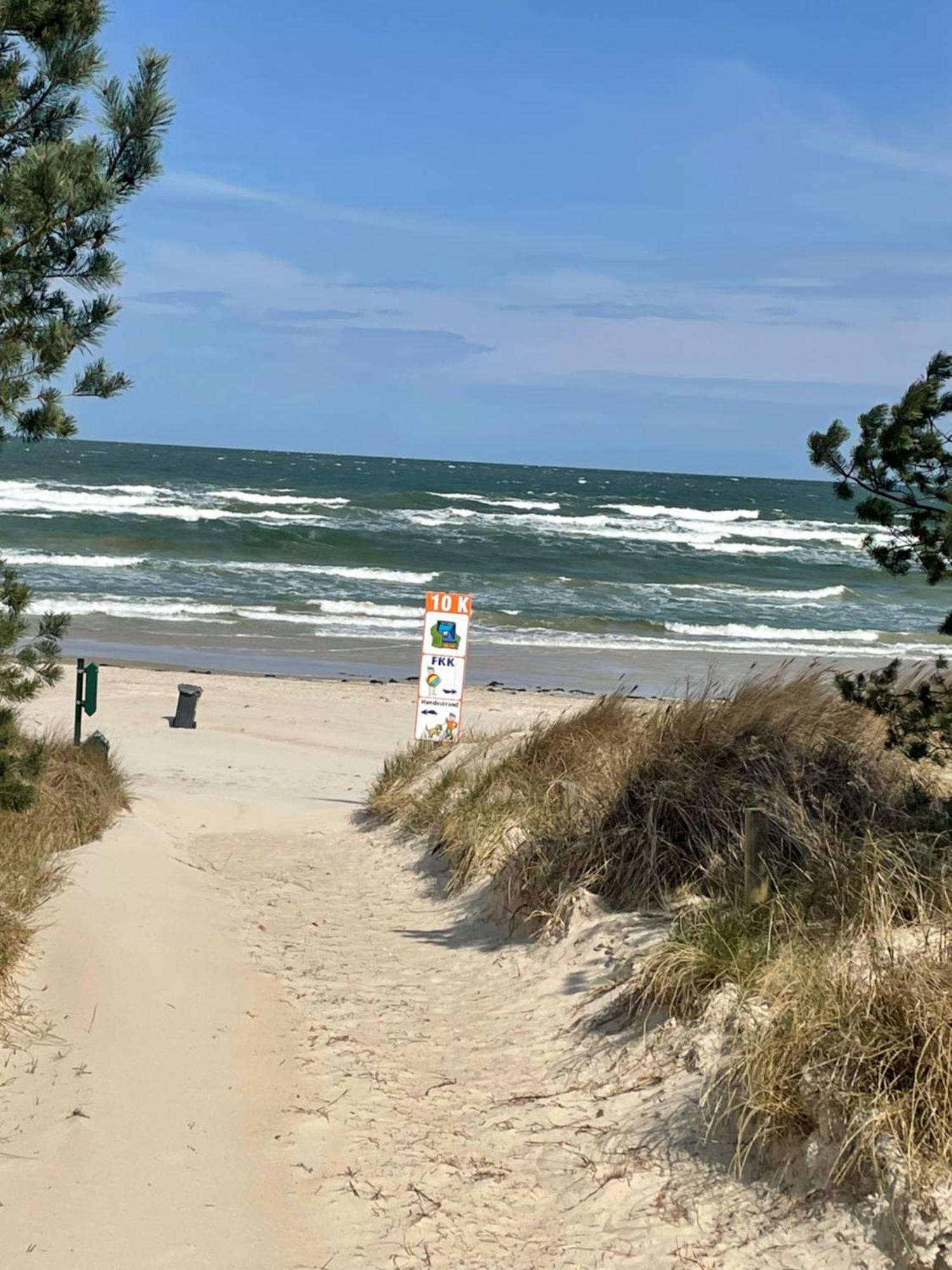 Reet Am Strand Mit Hund Karlshagen المظهر الخارجي الصورة